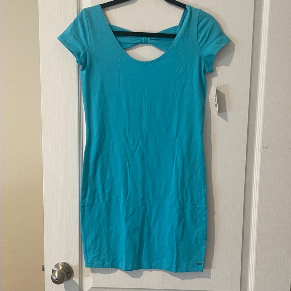 Garage Turquoise Mini Dress